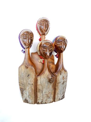 African women art, Mozambique arts and crafts, Afro art, African thumb