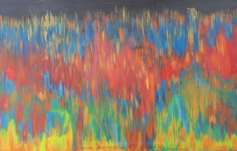 Original Abstract Expressionism Abstract Painting by Jafeth Moiane