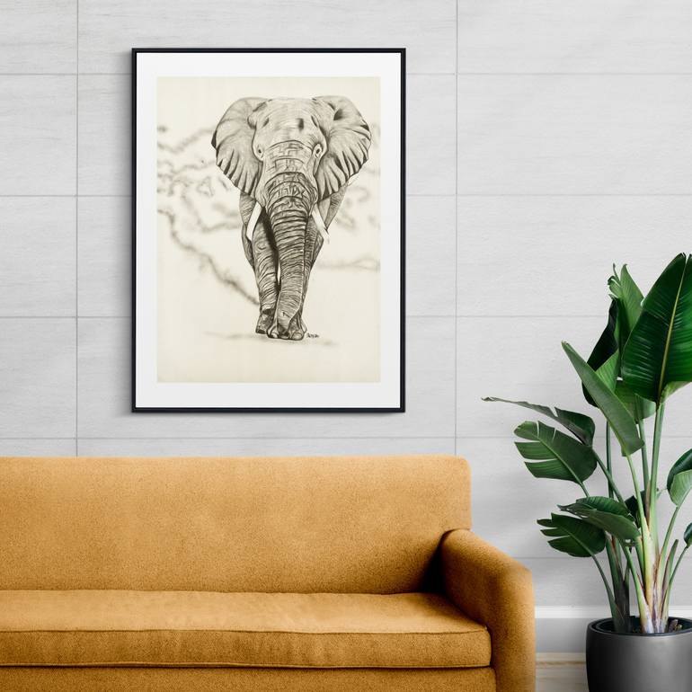 Original Art Deco Animal Painting by Jafeth Moiane