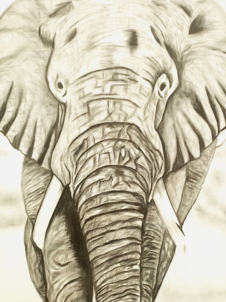 Original Art Deco Animal Painting by Jafeth Moiane