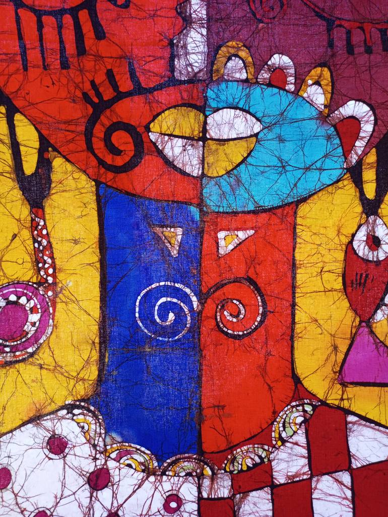 Original Abstract Women Painting by Jafeth Moiane