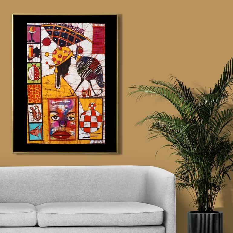 Original Art Deco Abstract Painting by Jafeth Moiane
