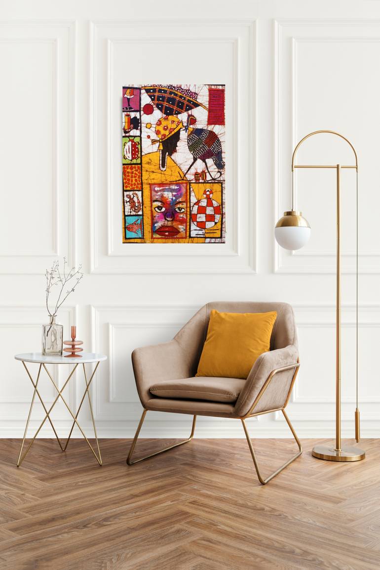 Original Art Deco Abstract Painting by Jafeth Moiane
