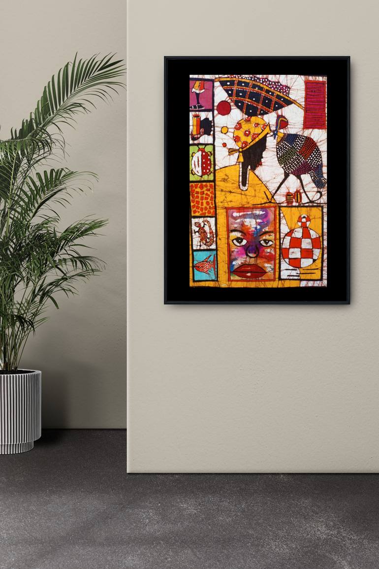 Original Art Deco Abstract Painting by Jafeth Moiane