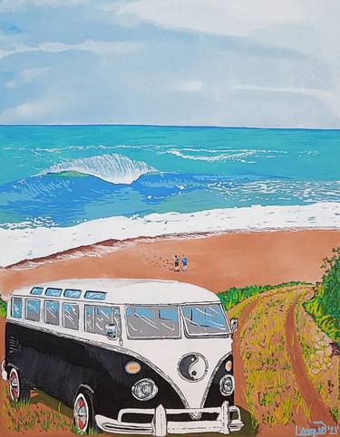Print of Fine Art Beach Paintings by John Lasonio