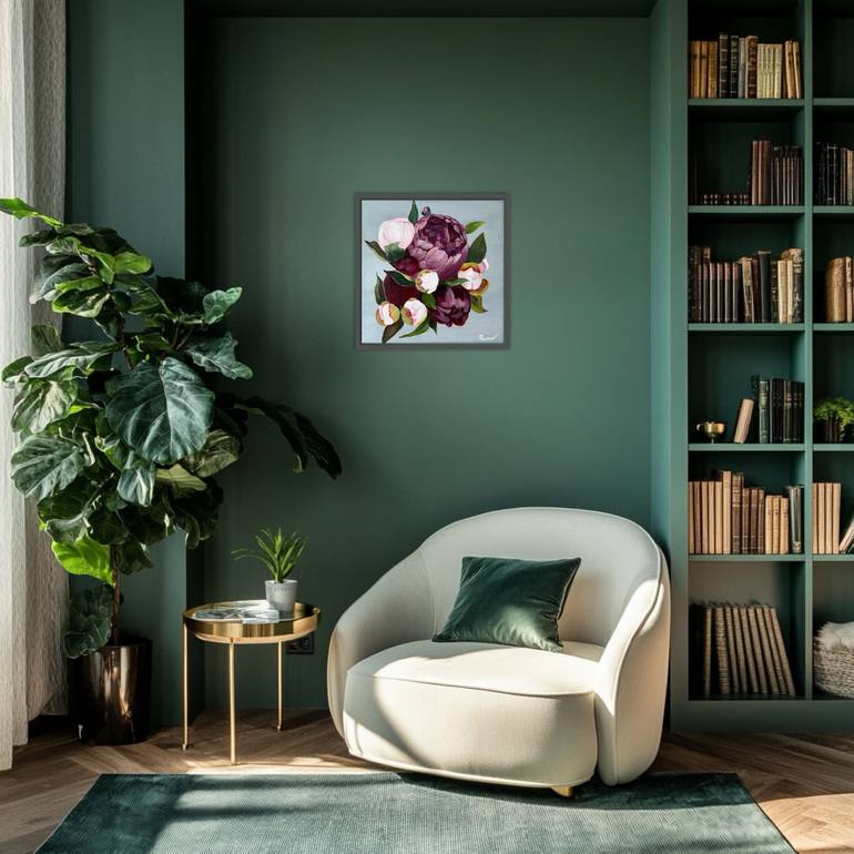 Original Romanticism Floral Painting by Carolina Gawron