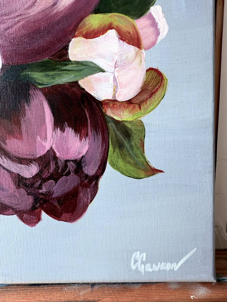 Original Romanticism Floral Painting by Carolina Gawron