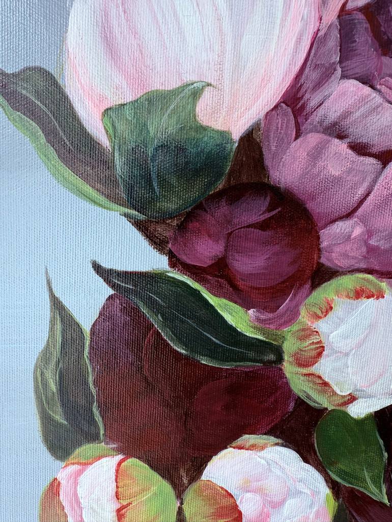 Original Romanticism Floral Painting by Carolina Gawron