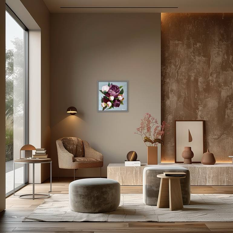 Original Romanticism Floral Painting by Carolina Gawron