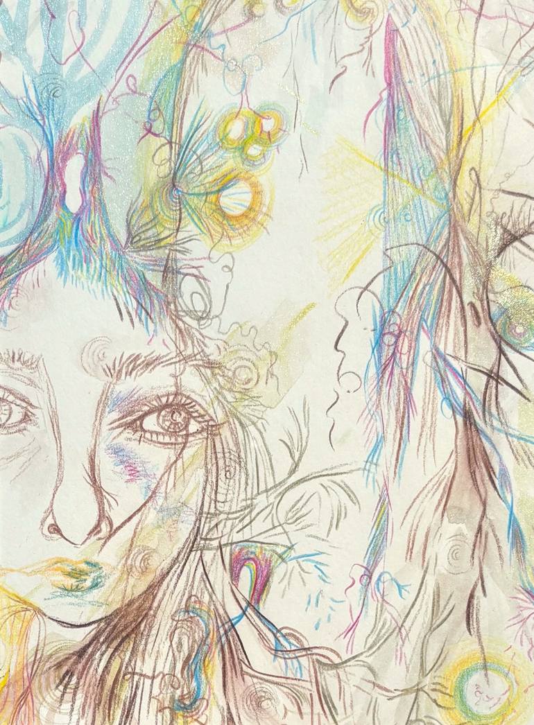 Original Women Mixed Media by Nicole Javorsky | Contemporary Art on Fine Art Paper | The Only Way is Through