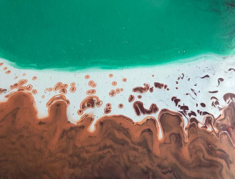 Original Abstract Beach Painting by Nazanin Parsakia