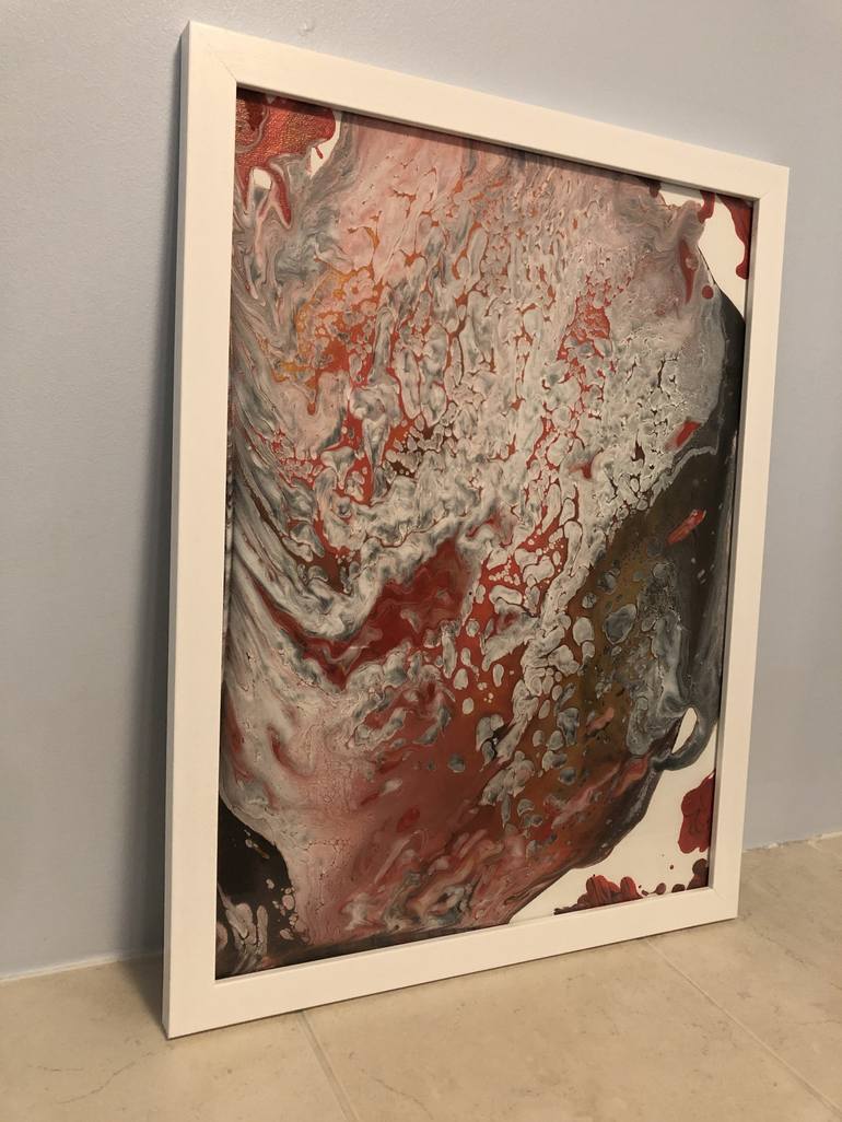 Original Abstract Outer Space Painting by Nazanin Parsakia