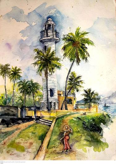 Galle Fort Lighthouse from Rampart view thumb