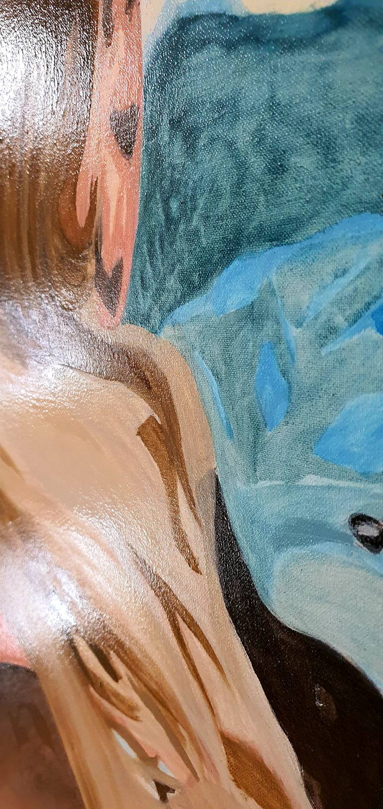 Original Impressionism Women Painting by Emil Baldo