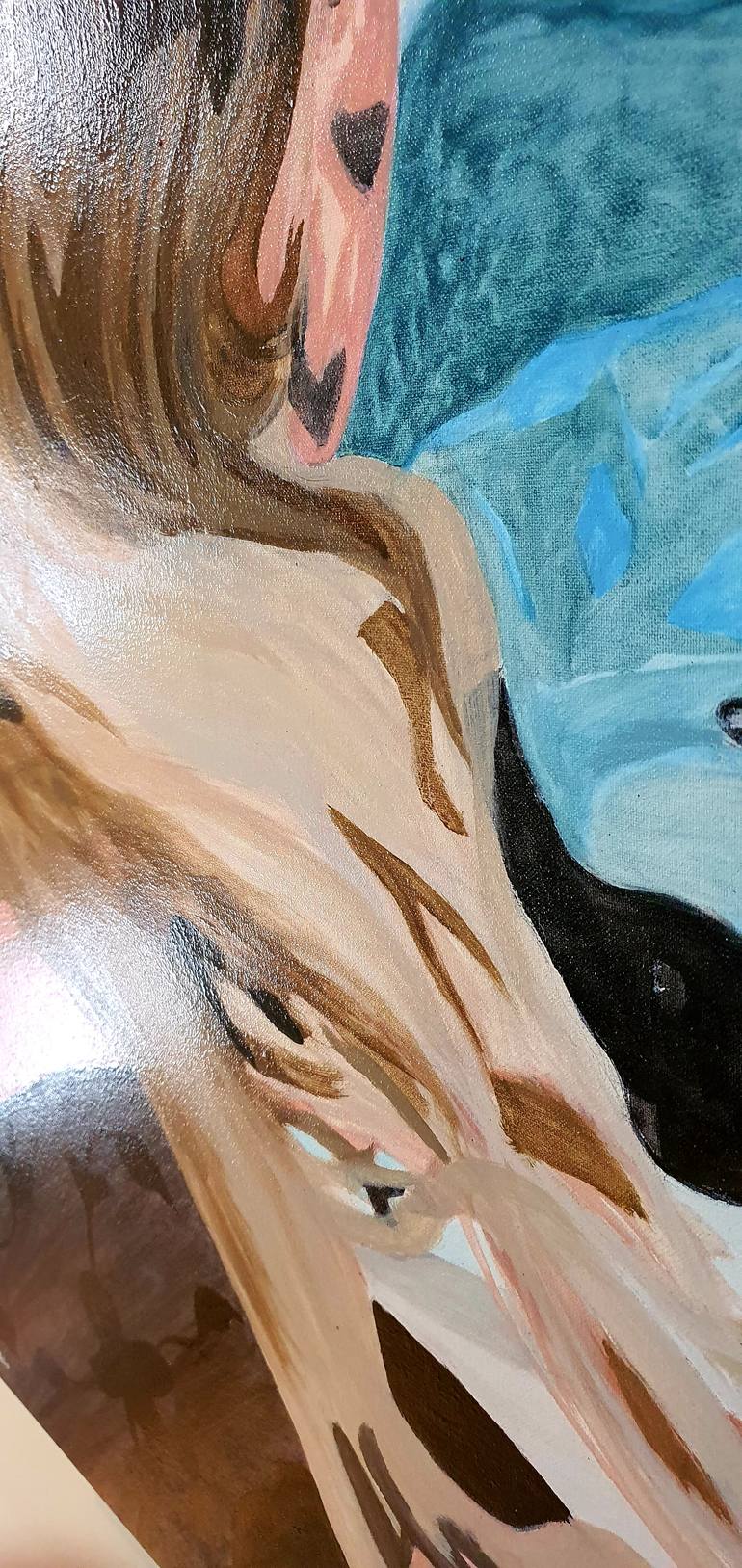 Original Impressionism Women Painting by Emil Baldo