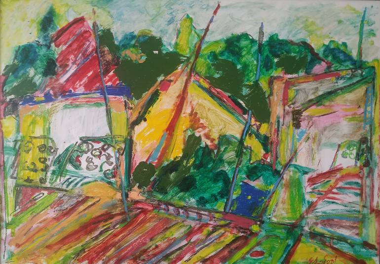 Original Expressionism Landscape Painting by Joseph Wechsler