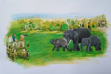 Original Illustration Landscape Paintings by Darshana Anandaprema