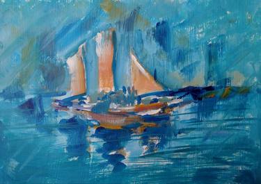 Print of Abstract Seascape Paintings by Darshana Anandaprema