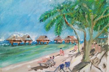 Print of Seascape Paintings by Darshana Anandaprema