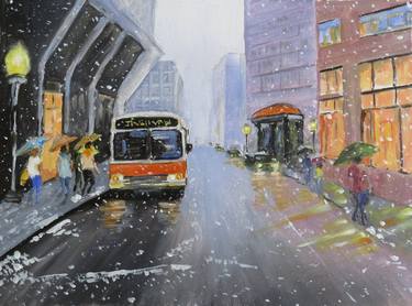 Print of Cities Paintings by Darshana Anandaprema