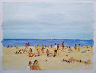 Print of Beach Paintings by Darshana Anandaprema