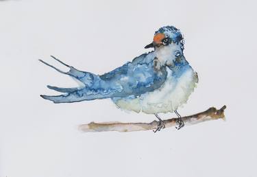 Swallow Bird 2 - Original Watercolor painting thumb