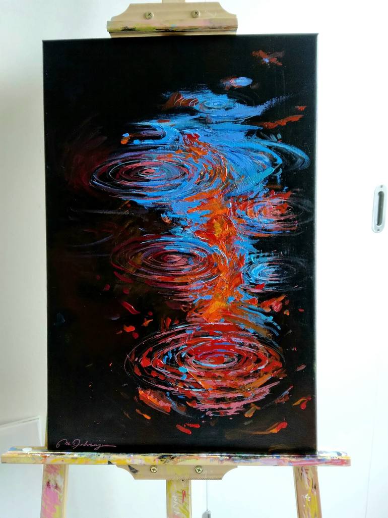 Original Abstract Expressionism Nature Painting by Mehdi Fahraji