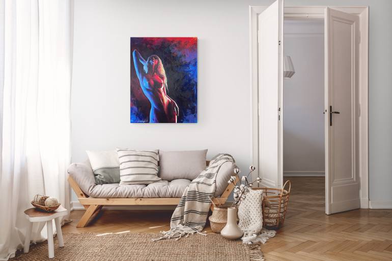 Original Abstract Expressionism Erotic Painting by Mehdi Fahraji