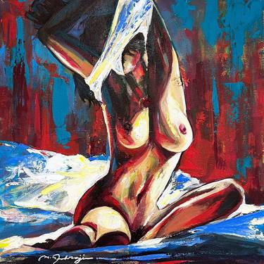 Print of Abstract Expressionism Nude Paintings by Mehdi Fahraji