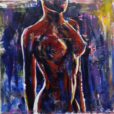 Original Abstract Expressionism Nude Paintings by Mehdi Fahraji