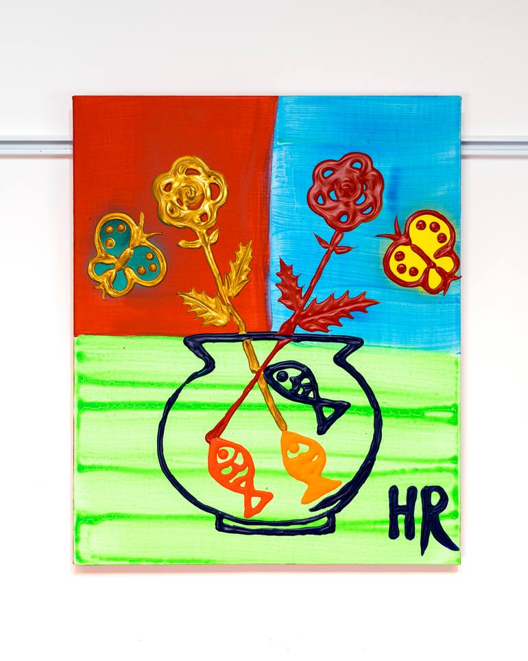 Original Modernism Floral Painting by Hyera Lee