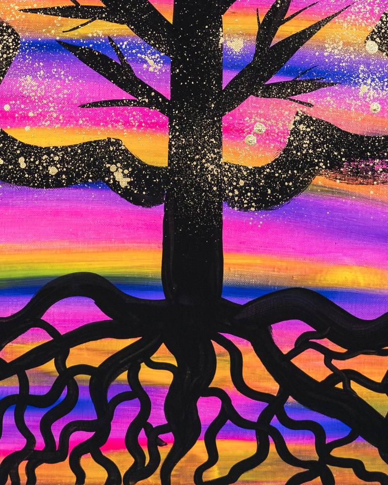 Original Fine Art Tree Painting by Hyera Lee