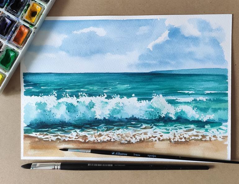 Original Realism Seascape Painting by Polina Putintseva