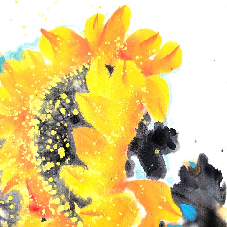 Original Expressionism Floral Painting by Ilana Shechter