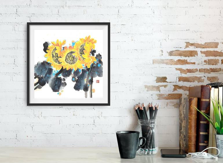 Original Expressionism Floral Painting by Ilana Shechter