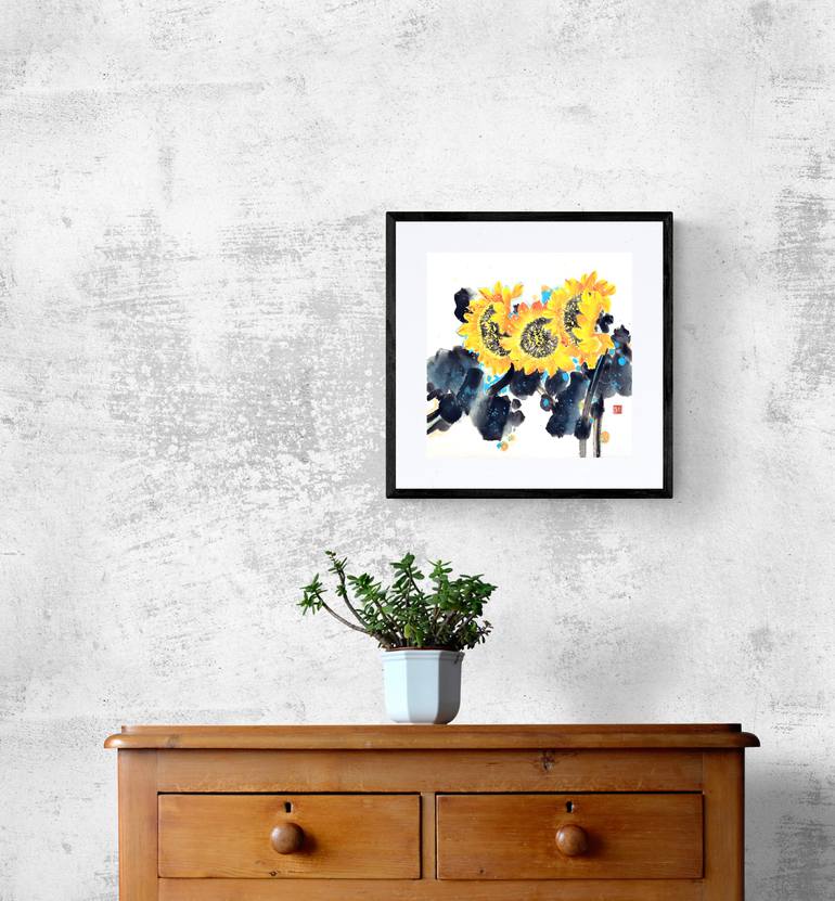 Original Expressionism Floral Painting by Ilana Shechter