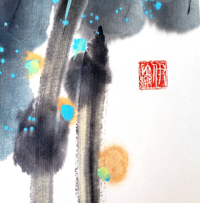 Original Expressionism Floral Painting by Ilana Shechter