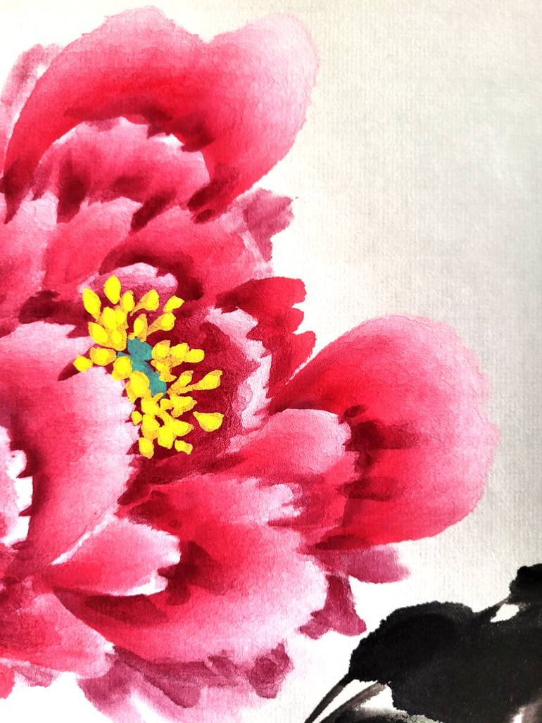 Original Figurative Floral Painting by Ilana Shechter