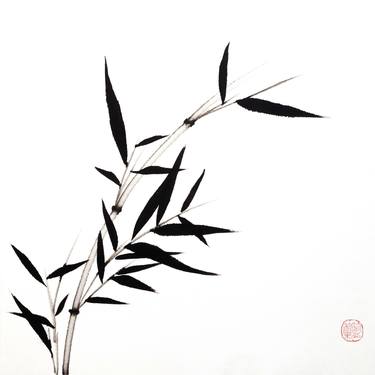 Young sprig of bamboo - Bamboo series No. 2119 - Oriental Chinese Ink thumb