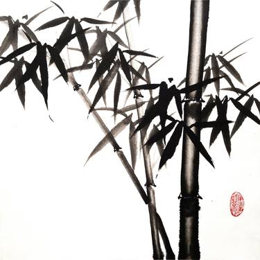 Bamboo forest - Bamboo series No. 2121 - Oriental Chinese Ink thumb