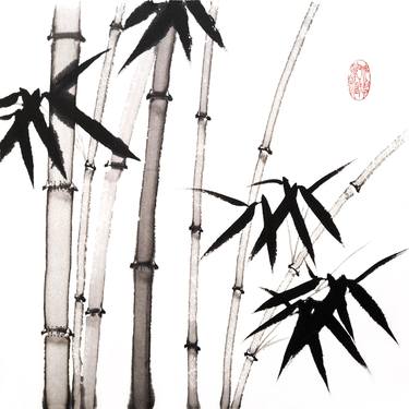 Bamboo forest - Bamboo series No. 2124 - Oriental Chinese Ink thumb
