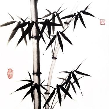 Bamboo forest- Bamboo series No. 2126 - Oriental Chinese Ink thumb