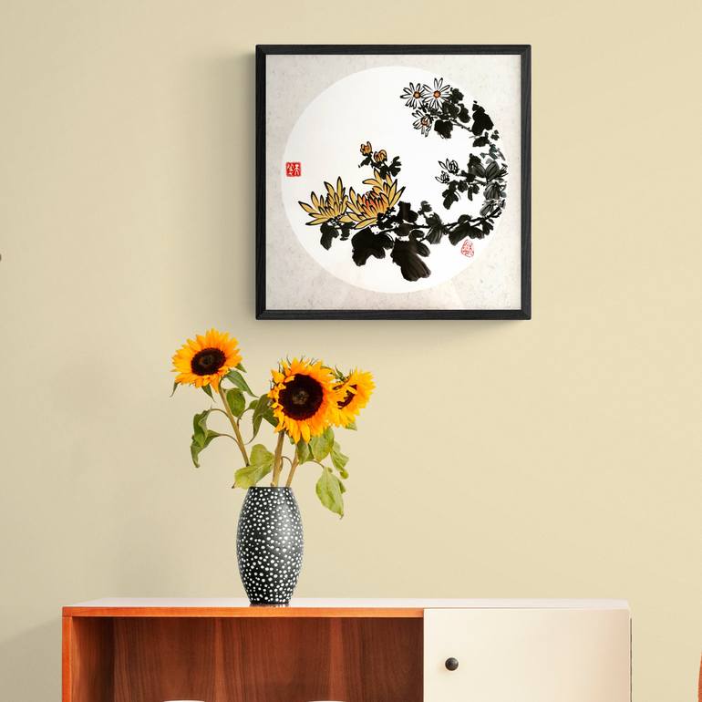 Original Floral Painting by Ilana Shechter