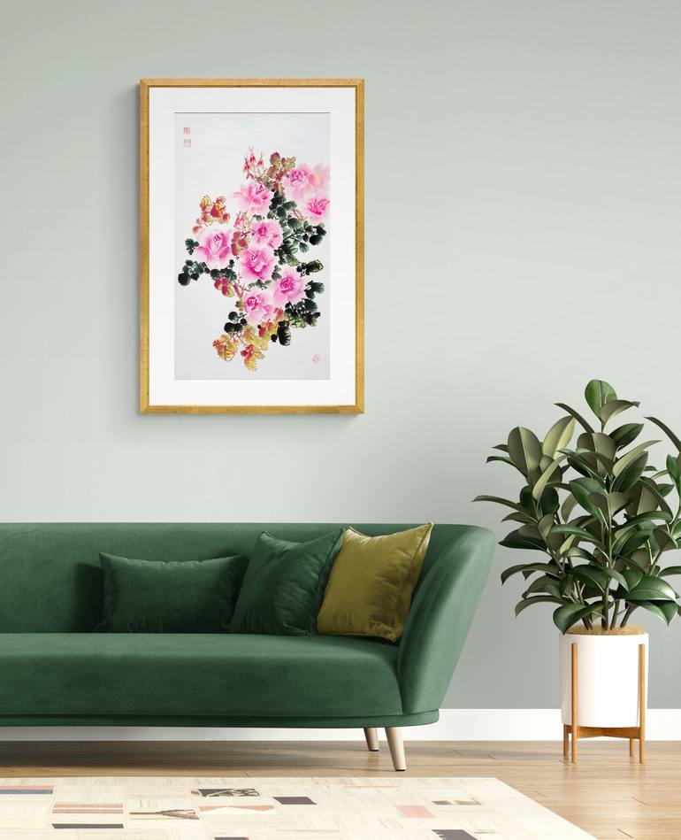 Original Figurative Floral Painting by Ilana Shechter