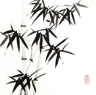 Three bamboos - Bamboo series No. 2110 Oriental Chinese Ink thumb