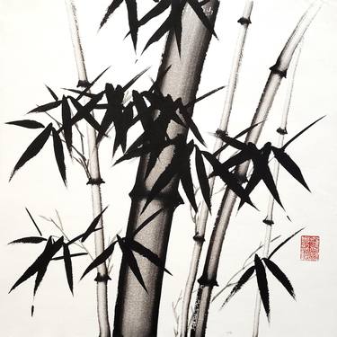 Bamboo forest - Bamboo series No. 2111 - Oriental Chinese Ink thumb