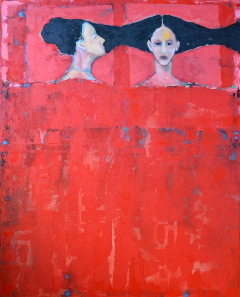 My red Painting by Gela Mikava | Saatchi Art