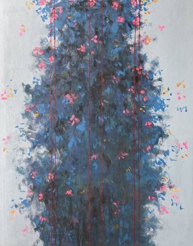 Flowers in blue and pink thumb