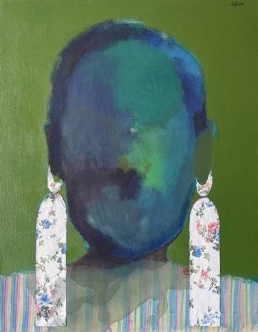 Original Portraiture Abstract Paintings by Gela Mikava