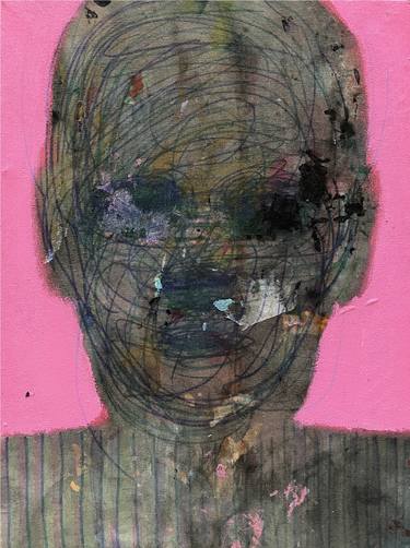 The Abstract Face in pink and brown thumb